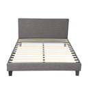Bed Frame King Single Wooden Slats Fabric