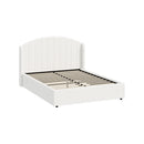 Bed Frame Queen With Gas Lift Storage USB Charging Boucle