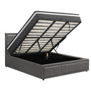 Bed Frame With Mattress Set King Size Gas Lift Grey BOSS