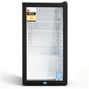 78L Bar Fridge Glass Door Mini Fridge Countertop Cooler Black