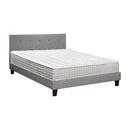 Bed Frame Double Size Wooden Platform Beds with Mattress Grey