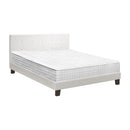 Bed Frame Double Size Wooden Beds with Mattress White