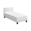 Bed Frame Single Size Wooden Beds with Mattress White