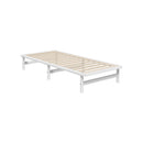 Wooden Bed Frame Single Size Solid Pine Timber White