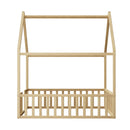Double House Beds Kids Wooden Bed Frame Timber Base Natural
