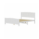 Bed Frame Queen Size Timber Platform White