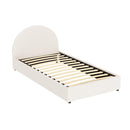 Bed Frame Gas Lift Strorage Beds Base Platform Boucle Fabric King Single ELLA