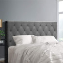 Bed Head Headboard Queen Size Fabric - CAPPI Grey