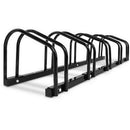 5 Bike Stand Rack Bicycle Storage Floor Parking Holder Cycling Black