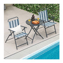 3 Piece Outdoor Folding Bistro Set With Folding Table