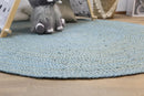 Harbour Glen Blue Jute Round Rug