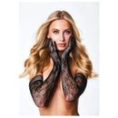 Xgen Products Baci White Label Flower Lace Opera Gloves Black