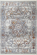 Golden Bloom Grey Multi Bohemian Rug