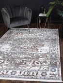 Golden Bloom Grey Multi Bohemian Rug