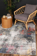Indigo Bloom Multi Abstract Rug