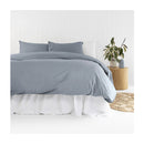 Bambury Temple Organic Cotton Quilt Cover Set Steel Blue