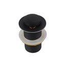 White Bathroom Sinks Ceramic Basin Bowl With Black Pop Up Waste