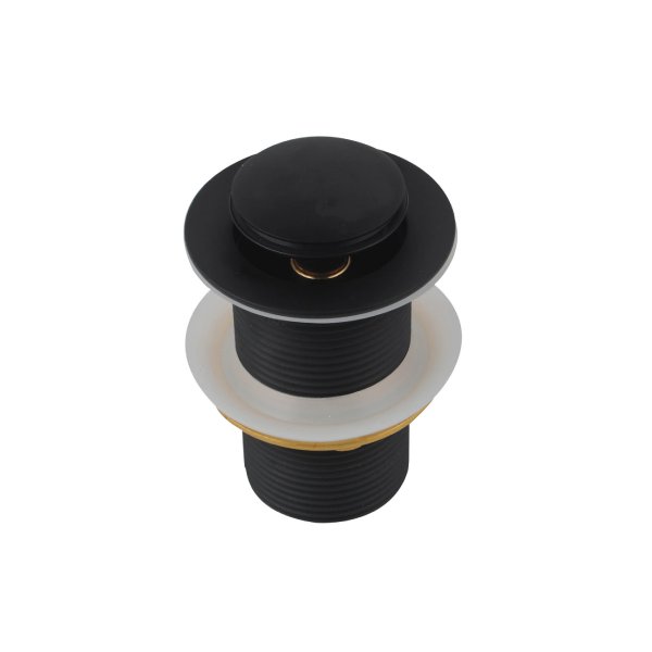 White Bathroom Sinks Ceramic Basin Bowl With Black Pop Up Waste