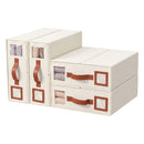 Bed Sheet Organisers Box 4Pcs Storage King Size Bedding Foldable Beige