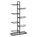 Ball Storage Rack Sports Equipment Organizer 7-Tier Holder for Garage Gym Black