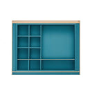 B Series Pull Out Storage Tray Multiple Sections Teal Finish