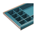 B Series Pull Out Storage Tray Multiple Sections Teal Finish
