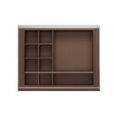 B Series Pull Out Tray Multiple Sections Natural Finish