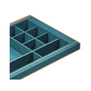 B Series Pull Out Wardrobe Tray 900Mm Multiple Sections Teal Finish