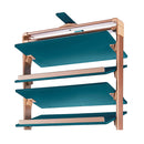 B Series Rotating Shoe Rack 12 Tier Cabinet Teal Finish
