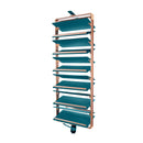 B Series Rotating Shoe Rack 12 Tier Cabinet Teal Finish