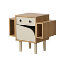 Kids Robot Bedside Table Nightstand Drawer Bedroom Cabinet