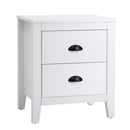 Bedside Table 2 Drawers Nightstand Vintage