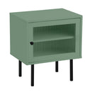 Bedside Tables Storage Cabinet Wood Green