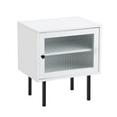 Bedside Tables Storage Cabinet Wood White