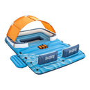 Pool Float Island Inflatable Lounge 6-person Raft Seat Canopy