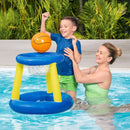 Inflatable Pool Float Basketball Hoop Set with Ball Blue