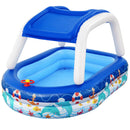 Kids Pool 213x155x132cm Inflatable Swimming with Canopy Play Pools 282L