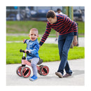 Baby Balance Bike With 4 Wheels And Limited Steering Pink