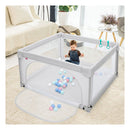 Baby Playpen Safety Activity Fence With 50 Ocean Balls Grey