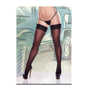 Baci Dreams Black Sheer Thigh Hi Backseam Black Thigh High Stockings