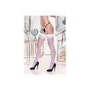 Baci Dreams White Sheer Thigh Hi Stockings Backseam