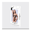 Baci Wl Criss Cross Wetlook Teddy Black One Size
