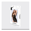 Baci Wl Wetlook And Mesh Mini Dress Black One Size