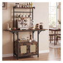 Bakers Rack With Power Outlets And Microwave Stand Drop Leaf