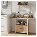 Bakers Rack With Power Outlets And Microwave Stand Drop Leaf