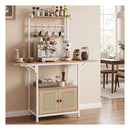Bakers Rack With Power Outlets And Microwave Stand Drop Leaf