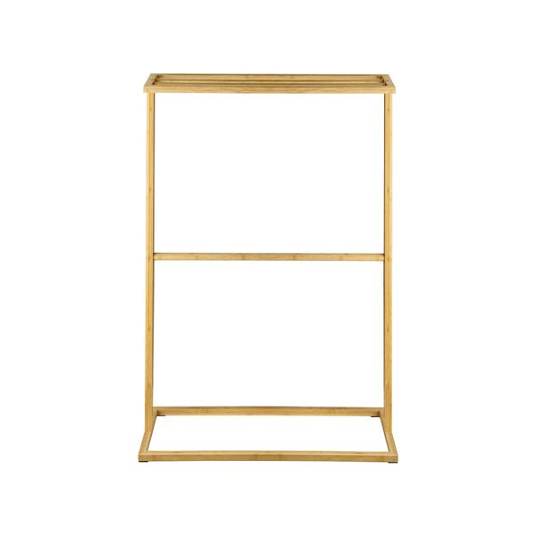 Bamboo Bath Towel Stand Rail Rack Shelf Drying Bar