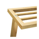 Bamboo Bath Towel Stand Rail Rack Shelf Drying Bar