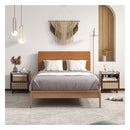Bamboo Rattan Nightstand With Drawer And Solid Wood Legs For Bedroom