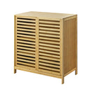Bamboo Storage Cabinet Freestanding Natural
